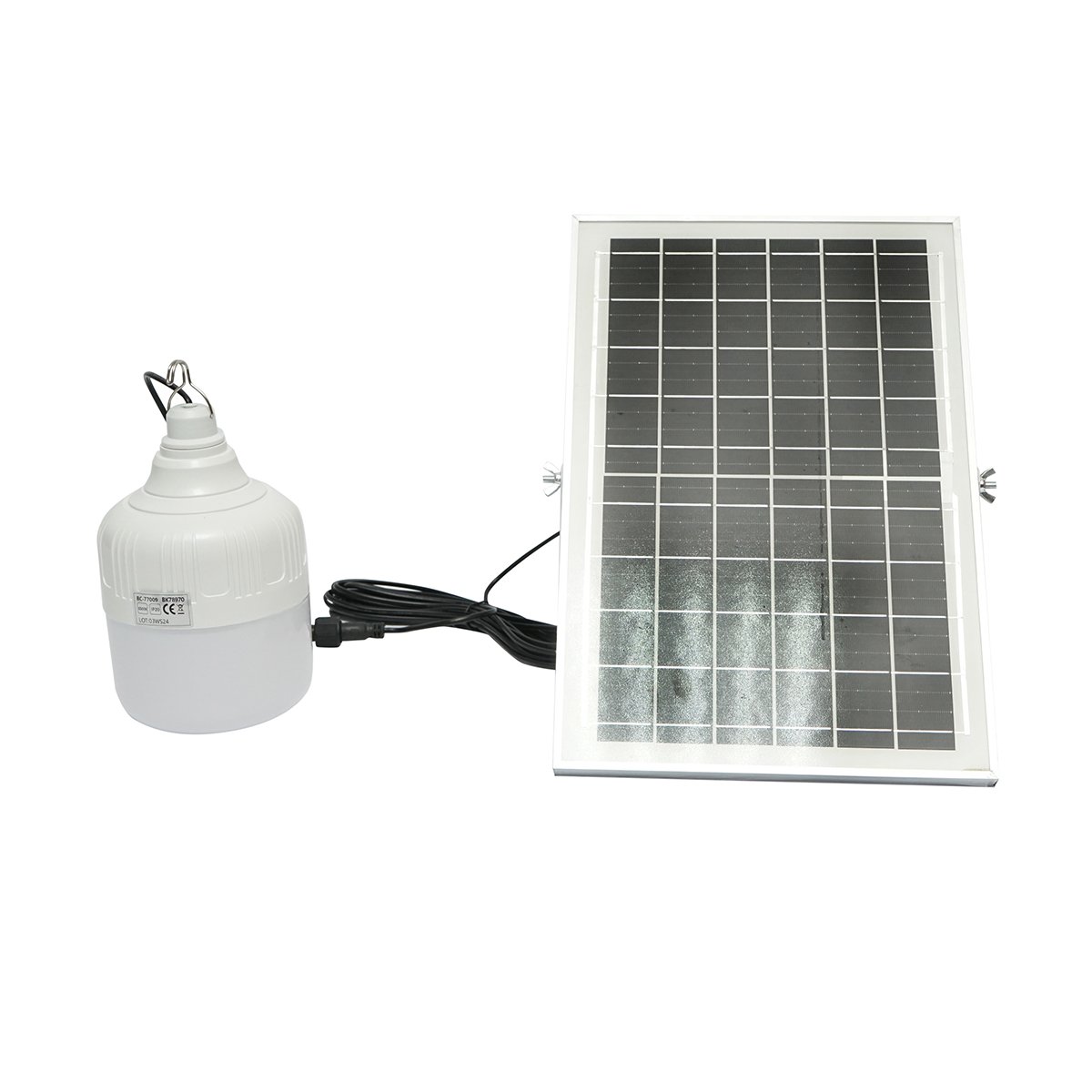 Lampa LED 100W, 6500K cu panou solar policristalin 8W si telecomanda IP20 Breckner Germany